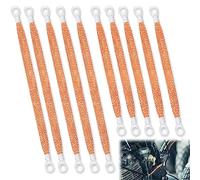 10 Pièces Tresse de Masse Auto, 250/300mm Tresse de Masse Voiture Fil de Mise à la Terre Automobile Connecteurs de Mise à la Terre pour la Plupart des Voitures (Cuivre)