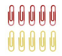 10 pièces trombones colorés grands, 100mm rouge jaune en acier inoxydable réutilisable signet Clips pour bureau école maison 3.94x1.18in