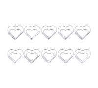 10 pièces trombones en métal coeur signets colorés trombones de bureau trombone décoratif fournitures scolaires coeur trombones