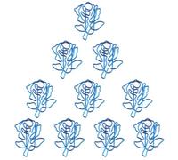 10 Pièces Trombones Rose Bleus en Fer, Marque-pages Délicats
