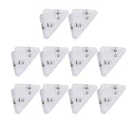 10 pièces trombones triangulaires transparents 2x1.54 pouces pinces à documents en forme de triangle pour fichiers Notes Photos organisations de bureaux
