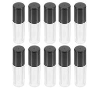 10 Pièces Tube à Lèvres Vide 1,2ml en Plastique Noir