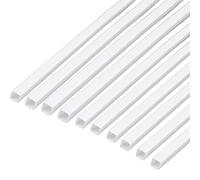 10 pièces Tube carré ABS barres carrées blanches longueur 250Mm adaptées à l'artisanat de bricolage fabrication modèles architecturaux table sable(Side length 6mm)