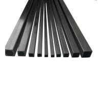 10 pièces tube carré en fibre de carbone longueur 500 mm multi-taille OD 3,0 4 5 6 8 pour pièces modèle RC d'échappement Pour projets de bricolage Avions(8x8x6.5 Round Hole)