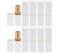 10 Pièces Tube de Gloss à Lèvres Rechargeable 3, 5g Abs Blanc | Lot Diy, Étanche et Pratique à Transporter, Format Mini pour Femmes et Filles