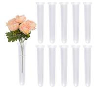 10 Pièces Tubes à Essai à Fleur en Plastique, 110×18 mm Tube à Eau pour Fleurs Lot - Soliflore Tube Réutilisables, Tube a Essai Plastique pour Arrangements Floraux et Décoration Florale