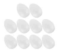 10 Pièces Œufs en Mousse Soi-même, Décorations Blanches de Pâques | Ornement Inachevé pour Peinture Diy, Usage Bureau et Étagère, Matière Écume, Peut être Collé