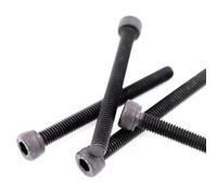 10 Pièces UNC 1/4-20 Standard Filetage Grossier Noir Grade 12.9 En Acier Allié À Six Pans Creux Tête Allen Vis Boulon(3/4")