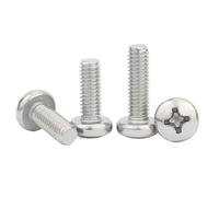 10 pièces UNC 5/16-18 * 3/8 "- 2" boulon à vis fileté 304 A2 en acier inoxydable croix ronde tête cylindrique boulons(5/8")