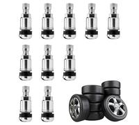 10 pièces Valvedepneudevoiture Universelle, Valvedejante, Valvedepneudevoiture, Jantedevalvedepneu de Voiture, Valves de Jantes de pneus, Valve de 11,3 mm, Tout en Acier TR525,Argent