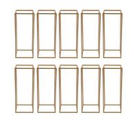 10 Pièces Vase à Fleurs Doré Design Géométrique,Centre de Table Mariage Support de Fleurs Hauteur 60cm Rectangulaire Présentoir,pour Mariage Fête Maison