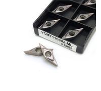 10 pièces VCMT110301 VCMT110302 VCMT110304-ML KT8060 Plaquettes de tournage en carbure, outils de coupe de tournage indexables for l'acier(VCMT110302-ML KT8060)