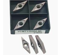 10 pièces VCMT110304 VCMT110302 VCMT110301 ML KT8060 CNC outils de tournage en carbure cylindrique outils de tournage en métal plaquettes de tournage(VCMT110302-ML KT8060)