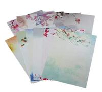 10 pièces Vintage Style chinois bloc-notes mignon Kawaii fleur papier à lettres ensemble de lettres pour enfants cadeau fournitures scolaires étudiantOpération facile