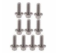 10 Pièces Vis à Bride Hexagonale M6×20 Acier Inoxydable 304 Boulons avec Rondelle Intégrée A2-70 Pour Équipements Industriels/Machines/Meubles