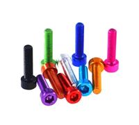 10 pièces vis à six pans creux M2 M2.5 M3 M4 M5 M6 coloré en alliage d'aluminium vis à tête cylindrique à six pans creux, Rouge, M3x12mm