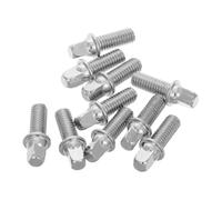 10 Pièces Vis à Tambour M6x15 MM en Fer Argenté | Installation Facile, Retrait Rapide, Dimensions Précises, pour Steel Drums et Pièces de Remplacement