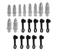 10 Pièces Vis de Purge de Frein pour Moto - Boulon Banjo avec Capuchon, Tailles 2 x M6 x1mm, 2 x M7x1mm, 2 x M8x1.25 mm, 2 x M10 x 1mm, 2 x M10 x1.25 mm