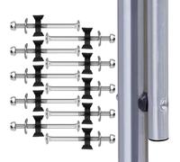 10 Pièces Vis de Trampoline, M6 Accessoires Trampoline en Acier Galvanisé, Kit Vis de Rechange pour Trampolines pour Fixation du Trampoline Convient pour Grand Trampoline et Petit Trampoline