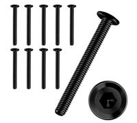 10 Pièces Vis M4 X 40,Vis m4,Boulon m4,Boulons,Acier Inoxydable A2 V2A,Six Pans Creux,Entièrement Fileté,Noir(M4 X 40)