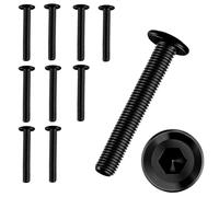 10 Pièces Vis M5 X 35,Vis m5,Boulon m5,Boulons,Acier Inoxydable A2 V2A,Six Pans Creux,Entièrement Fileté,Noir(M5 X 35)