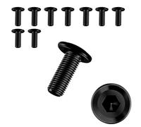 10 Pièces Vis M6 X 16,Vis m6,Boulon m6,Boulons,Acier Inoxydable A2 V2A,Six Pans Creux,Entièrement Fileté,Noir(M6 X 16)