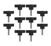 10 Pièces Vis Moletée Manuelle M5x25 MM, Poignée | Tête Plastique Noire, Forme Z avec Grip Moleté, pour Montage D’atelier et Matériel Mécanique