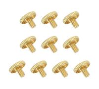 10 Pièces Vis Moletées à Tête Plate en Laiton | Filetage Complet, Réglage Facile et Prise, pour Compas de Fenêtre, Usage Domestique et Côtier