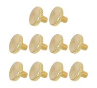 10 Pièces Vis Moletées en Laiton pour Fenêtre, Tête Plate | Filetage Complet, Insertions 5mm, Contrôle D’aération à Maison, Look Classique et Finition Résistante