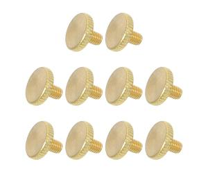10 Pièces Vis Moletées en Laiton pour Fenêtre, Tête Plate | Filetage Complet, Insertions 5mm, Contrôle D’aération à Maison, Look Classique et Finition Résistante