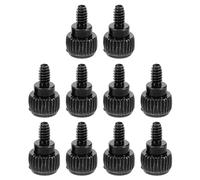 10 Pièces Vis Moletées M6, Acier au Carbone Noir, Tête Ronde | Serrage Manuel, Grip Antidérapant, Usage Atelier et Maintenance It, pour Panneaux Latéraux de Tours