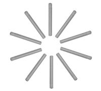10 Pièces Vis sans Tête 1/4-20x2 Pouces en Acier Inoxydable Allen | Filetage Fin, Pointe Cuvette, Siège Affleurant, Usage Métal et Réparations, Lot de Visserie Argenté