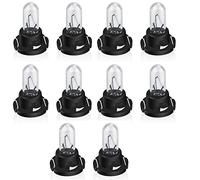 10 Pièces Voiture Intérieur Instrument Ampoules T4.7 T4.2 T3 12V Auto Tableau De Bord Lampes Climatisation Bouton Indicateur Lumière Blanc,T4.7