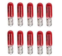 10 Pièces W2W T5 12V 1.2W Voiture Lampe Halogène Instrument Lumières Tableau De Bord Ampoule Auto Intérieur Lumière Voiture Style,Rouge