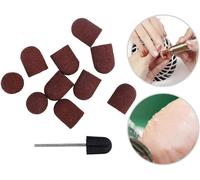10 Piècestête De Meulage, Tête De Ponçage Pour Ongles Nail Dedicated Head Broyage Tête De Ponçage Cap Polisseuse Sable Manucure Pédicure Outil (13 * 19)