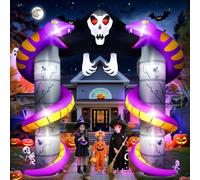 10 Pieds Arche Gonflable d'halloween, Kalolary Gonflable Serpent Faucheuse Porte Grande Halloween Extérieur Intérieur Décorations Vacances Jardin Pelouse Gonflables Décor pour Maison Fête de Famille