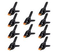 10 piezas de 3 pulgadas abrazaderas de primavera potentes abrazaderas forzadas para carpintería para carpintería, artesanías, stand de fondo, estudios de fotografía (negro)