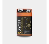 10 Piles Alcalines 9V / 6LR61 Uniross Industrial Pro