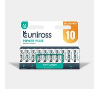 10 Piles Alcalines AA / LR6 Uniross Power Plus