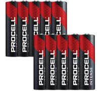 10 piles alcalines Duracell Procell Intense AA Mignon LR06 1,5V dans un carton, pour les appareils à forte consommation d'énergie