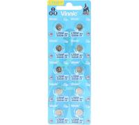 10 piles bouton Vinnic AG11, pile, 7,9x7,9x2,1mm
