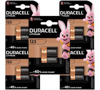 10 Piles CR123 Duracell Lithium 3V