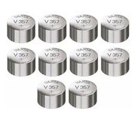 10 Piles de Montres Varta V357, SR44W Argent G