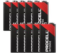 10 piles Duracell Procell Intense 9V, 6LR61 dans un carton, pour les appareils à forte consommation d'énergie