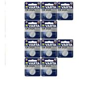 10 PILES VARTA CR2025 LITHIUM 3V