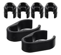 10 Pinces en Plastique Noires pour Câble de Microphone, 20mm | Fixation Contrôle des Vibrations, Lot de 10, pour Pied de Micro, Studio et Discours