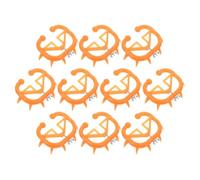 10 pinces nasales de sevrage pour veaux en plastique orange | Lot de 10 pièces, forme simple, pour bovins et veaux, usage facile et nettoyage aisé, pour éleveurs et vétérinaires
