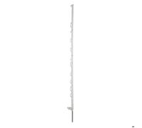 horizont piquets de clôture de pâturage en Plastique Blanc, Hauteur 138cm, 10 pièces, Pas Simple, Piquet en Plastique avec Oeillets pour Rubans, Cordes, Fils, piquets de clôture de pâturage