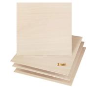 10 Plaques de Contreplaqué 3mm Tilleul 300 x 300mm Planche en Bois Brut Panneau Feuille Découpe Laser pour Bricola BOIS A GRAVER