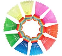10 Plastique Couleur De Balle Aléatoire Volant Badminton,Badminton Balle Hybride Multicolore De Rapides Stabilité Et Durabilité Shuttle,Pour Entraînement En Intérieur Et Extérieur Badminton Balles Acc